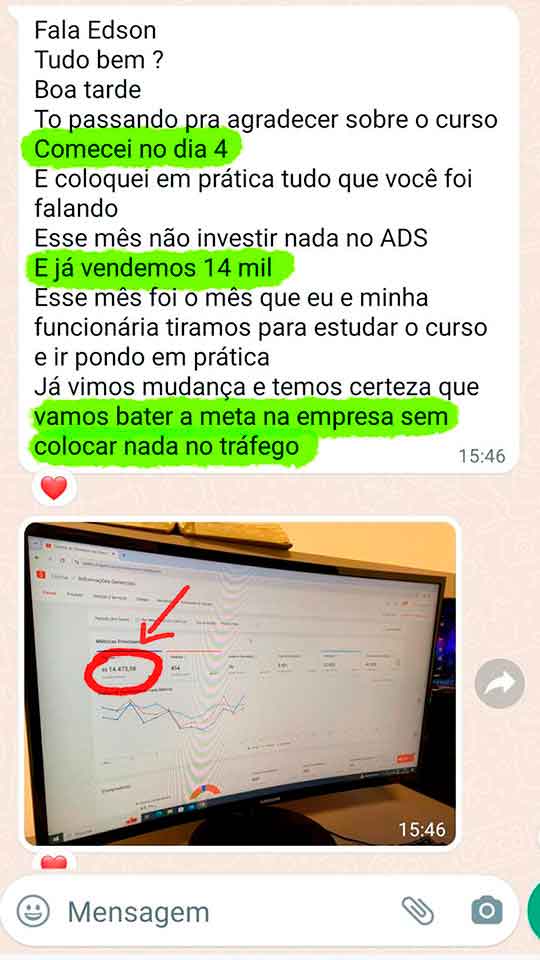 Depoimento de aluno 5