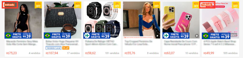Métricas da Shopee