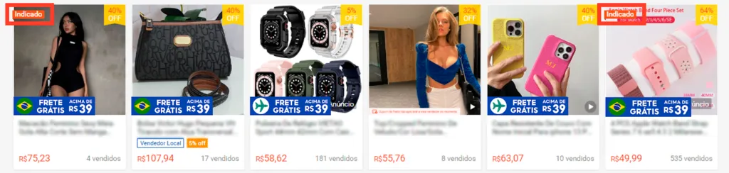 Métricas da Shopee